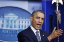 U.S. President Obama announces resignation of U.S. Veteran Affairs Secretary Shinseki at the White House in Washington