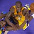 Los Angeles Lakers' Bryant tries to score on Oklahoma City Thunder's Durant during their NBA Western Conference playoff in Los Angeles
