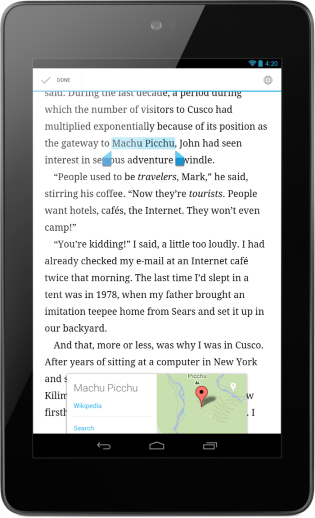 Nexus 7 as ebook reader