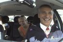 In this undated photo taken from video, provided by the Norwegian Labour Party, Norwegian Prime Minister Jens Stoltenberg, takes the role of a taxi driver in Oslo, Norway, as a part of the election campaign for Norwegian Labour Party. Norwegian Prime Minister Jens Stoltenberg dressed up as a taxi driver and took passengers around Oslo in an unusual election campaign stunt. A video that his Labor Party posted on social media Sunday, Aug. 11, 2013, shows the candid camera-like moments when the passengers realize the man behind the wheel is Stoltenberg. The prime minister says the point was to find out 