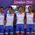 France's riders prepare to compete in the men's cycling road race at the London 2012 Olympic Games