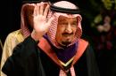 Saudi Arabia then-Crown Prince Salman bin Abdulaziz in Tokyo on February 21, 2014