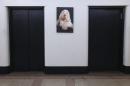 Portrait of a dog is seen next to the elevators at the Hotel Pennsylvania before the upcoming 139th Annual Westminster Kennel Club Dog Show in New York