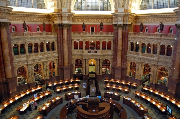 Biblioteca em Washington, nos Estados Unidos