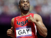 FILE - In this Aug. 4, 2012, file photo, Tyson Gay competes in a men's 100-meter heat at the 2012 Summer Olympics in London. After several years hampered by injuries, Gay knows he needs to hold back in practice if he wants to stay healthy. His newfound philosophy is looking good after Gay put up a fast time Saturday, May 4, 2013, in his first 100-meter race of the season. He won in Jamaica in 9.86 seconds, the best mark so far in the world this year and an impressive one for early May. (AP Photo/Anja Niedringhaus, File)