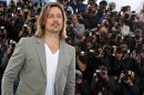 Cast member Pitt attends a photocall at the 65th Cannes Film Festival