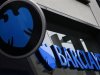 A logo of Barclays bank is seen outside a branch in Altrincham