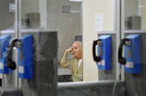 Michael Skakel waits in a visitation room for a decision …