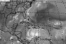 NASA satellite image shows Hurricane Matthew over the waters just south of Jamaica and Haiti