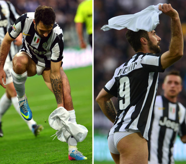 Why does Vucinic takes his pants off for goal celebration? Vucinic681