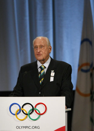 Brazilian former Olympic athlete and a member of the International Olympic Committee Joao Havelange (REUTERS)
