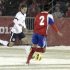 Zusi of the U.S. races past Costa Rica's Gamboa with the ball during their 2014 World Cup qualifying soccer match in Commerce City