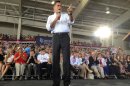 Republican presidential candidate, former Massachusetts Gov. Mitt Romney, campaigns at the Military Aviation Museum in Virginia Beach, Va., Saturday, Sept. 8, 2012. (AP Photo/Charles Dharapak)