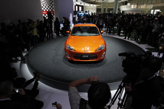 Toyota Motor Corp's prototype of the "86" compact rear-wheel drive sports car is seen at the 42nd Tokyo Motor Show in Tokyo