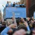 Manchester city celebrate becoming Premier League champions in May