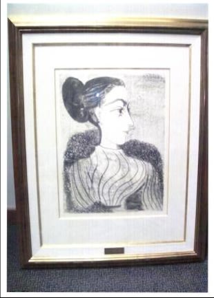 picasso lithograph leaning