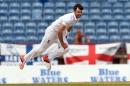 England's bowler James Anderson delivers a ball during the final day of the second Test cricket match between the West Indies and England at the Grenada National Cricket Stadium in Saint George's on April 25, 2015