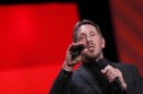 Oracle CEO Larry Ellison delivers his keynote address at Oracle Open World in San Francisco