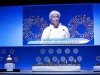 IMF Managing Director Lagarde speaks at the IMF and World Bank annual meeting's plenary session at the Tokyo International Forum