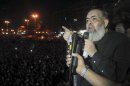 Egypt's Salafi leader and former presidential candidate Abu Ismail speaks at Tahrir Square
