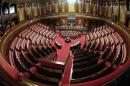 The Italian Senate is seen before the start of a confidence vote in Rome