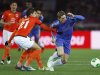 Fernando Torres of Britain's Chelsea and Hiram Mier of Mexico's Monterrey fight for the ball during their Club World Cup semi-final soccer match in Yokohama