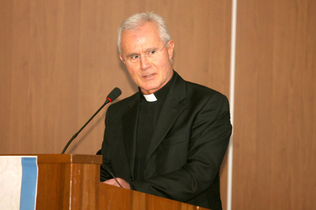 An undated photo of Monsignor Nunzio Scarano in Salerno, Italy. A Vatican official already under investigation in a purported money-laundering plot involving the Vatican bank was arrested Friday, June 28, 2013, in a separate operation: Prosecutors allege he tried to bring 20 million euros ($26 million) in cash into Italy from Switzerland aboard an Italian government plane, his lawyer said. Monsignor Nunzio Scarano, a recently suspended accountant in one of the Vatican's main financial departments, is accused of fraud, corruption and slander stemming from the plot, which never got off the ground, attorney Silverio Sica told The Associated Press. He said Scarano was a middleman in the operation: Friends had asked him to intervene with a broker, Giovanni Carenzio, to return 20 million euros they had given him to invest. Sica said Scarano persuaded Carenzio to return the money, and an Italian secret service agent, Giovanni Maria Zito, went to Switzerland to bring the cash back aboard an Italian government aircraft. Such a move would presumably prevent any reporting of the money coming into Italy. The operation failed because Carenzio reneged on the deal, Sica said. (AP Photo/Francesco Pecoraro)