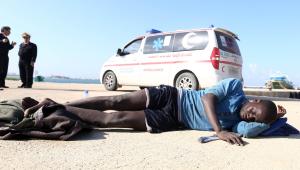 A man who was rescued with fellow migrants by the Libyan&nbsp;&hellip;