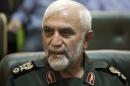 Head of the Mohammad Rasulallah Revolutionary guard base Hossein Hamedani attends a conference to mark martyrs of terrorism in Tehran