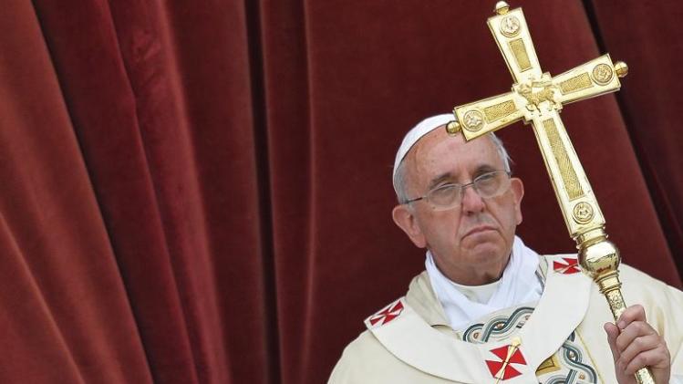 Pope Francis celebrates mass in Rome on June 19, 2014