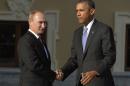 Russia''s President Vladimir Putin welcomes US President Barack Obama at the start of the G20 summit on September 5, 2013