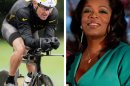 FILE - This combination image made of file photos shows Lance Armstrong, left, on Oct. 7, 2012, and Oprah Winfrey, right, on March 9, 2012. After more than a decade of denying that he doped to win the Tour de France seven times, Armstrong was scheduled to sit down Monday, Jan. 14, 2013 for what has been trumpeted as a "no-holds barred," 90-minute, question-and-answer session with Winfrey. (AP Photos/File)