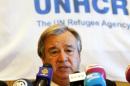 U.N. High Commissioner for Refugees Antonio Guterres speaks at press conference in Amman, Jordan, on Thursday, Nov. 28, 2013. The head of the United Nations refugee agency has called on European and Gulf Arab states to host Syrian refugees who fled the civil war. Guterres says nearly 3 million Syrians have fled to neighboring countries — mainly Jordan, Lebanon and Turkey. He says an additional 6.5 million are displaced in their war-ravaged country.(AP Photo/Raad Adayleh)