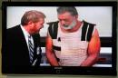 Accused Planned Parenthood gunman Robert Lewis Dear (R) appears in court with public defender Dan King by video link from jail in Colorado Springs