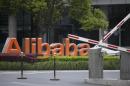 Alibaba's logo is seen at its headquarters on the outskirts of Hangzhou