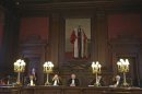 El juez belga Albert Fettweis (c) preside una sesión en un tribunal de casación de Bruselas. EFE/Archivo
