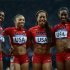 EEUU sella el doblete de relevos femeninos con oro en 4x400 metros