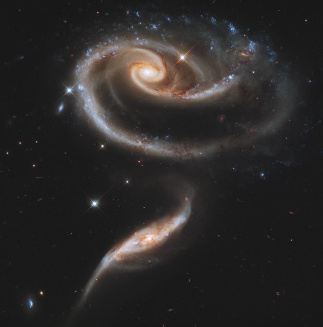 Un gruppo di galassie chiamato Arp 273 immortalato da Hubble: la loro forma simile a una rosa ha fatti di questa foto una dlele più apprezzate tra quelle diffuse dalla Nasa negli ultimi anni