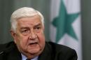 Syrian Foreign Minister Walid al-Moualem attends a news conference in Moscow