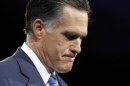 Former U.S. presidential candidate Romney pauses during remarks to the Conservative Political Action Conference in National Harbor, Maryland