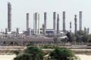 Renewed air strikes by the United Arab Emirates against the Islamic State group have hit oil refineries, as one pictured here, run by the jihadists, the state news agency reported on Monday