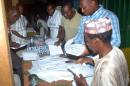 Official count ballots papers at a polling station in Conakry on September 28, 2013