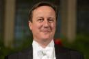 Britain's PM Cameron is seen at the Lord Mayor's Banquet at the Guildhall in the City of London