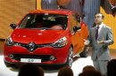 Chairman and CEO of the Renault-Nissan Alliance Carlos Ghosn introduces the new Renault Clio model on media day at the Paris Mondial de l'Automobile