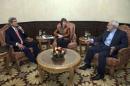 U.S. Secretary of State Kerry, EU envoy Ashton and Iranian Foreign Minister Zarif meet in Muscat