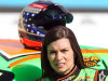 Driver Danica Patrick looks toward a competitor's time displayed after qualifying for the NASACAR Nationwide Series auto race Saturday, Nov. 10, 2012, at Phoenix International Raceway in Avondale, Ariz.(AP Photo/Paul Connors)