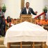 The Rev. Jesse Jackson speaks to a crowd of approximately 300 at a Social Justice Advocacy Forum at Mount Zion Baptist Church in Stillwater, Okla., Thursday, Aug. 23, 2012. Jackson joined family members of Darrell Williams, who was convicted last month of groping two women and reaching inside their pants without their consent at a house party. Some in attendance wore orange T-shirts exclaiming, "Free Darrell." (AP Photo/The News Press, Russell Hixson)