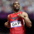 FILE - In this Aug. 4, 2012, file photo, Tyson Gay competes in a men's 100-meter heat at the 2012 Summer Olympics in London. After several years hampered by injuries, Gay knows he needs to hold back in practice if he wants to stay healthy. His newfound philosophy is looking good after Gay put up a fast time Saturday, May 4, 2013, in his first 100-meter race of the season. He won in Jamaica in 9.86 seconds, the best mark so far in the world this year and an impressive one for early May. (AP Photo/Anja Niedringhaus, File)