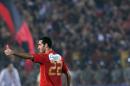Egyptian Al-Ahly Club's Mohamed Abou Trika celebrates after scoring against Tunisia's Esperance during their African Champions League match on September 16, 2011 in Cairo
