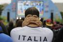 An Italy soccer fan watches his team's World Cup match with Costa Rica inside the FIFA Fan Fest area in Sao Paulo, Brazil, Friday, June 20, 2014. Italy lost 1-0 to Costa Rica. (AP Photo/Nelson Antoine)